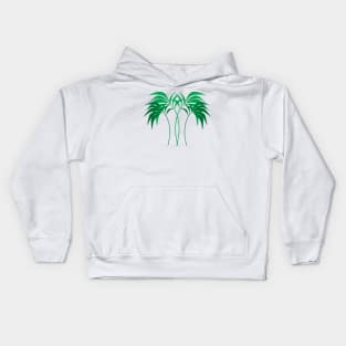 green palm trees design Kids Hoodie